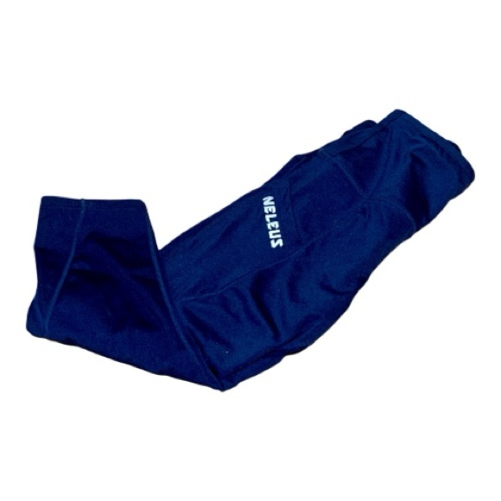 Women’s Neleus Navy Blue Cropped Yoga-Running Leggings Size Small